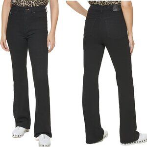 Womens DKNY Jeans BOERUM High Rise Flare Jeans Plus Size 22W Black NWT
